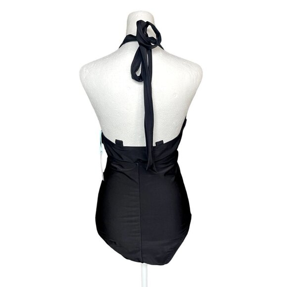Kona Sol Bathing Suit One Piece Halter Adjustable Strap NEW‎ Slimming Stretch - Picture 4 of 11